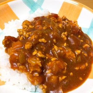 トマト缶と鶏挽き肉でヘルシーなキーマカレー♡